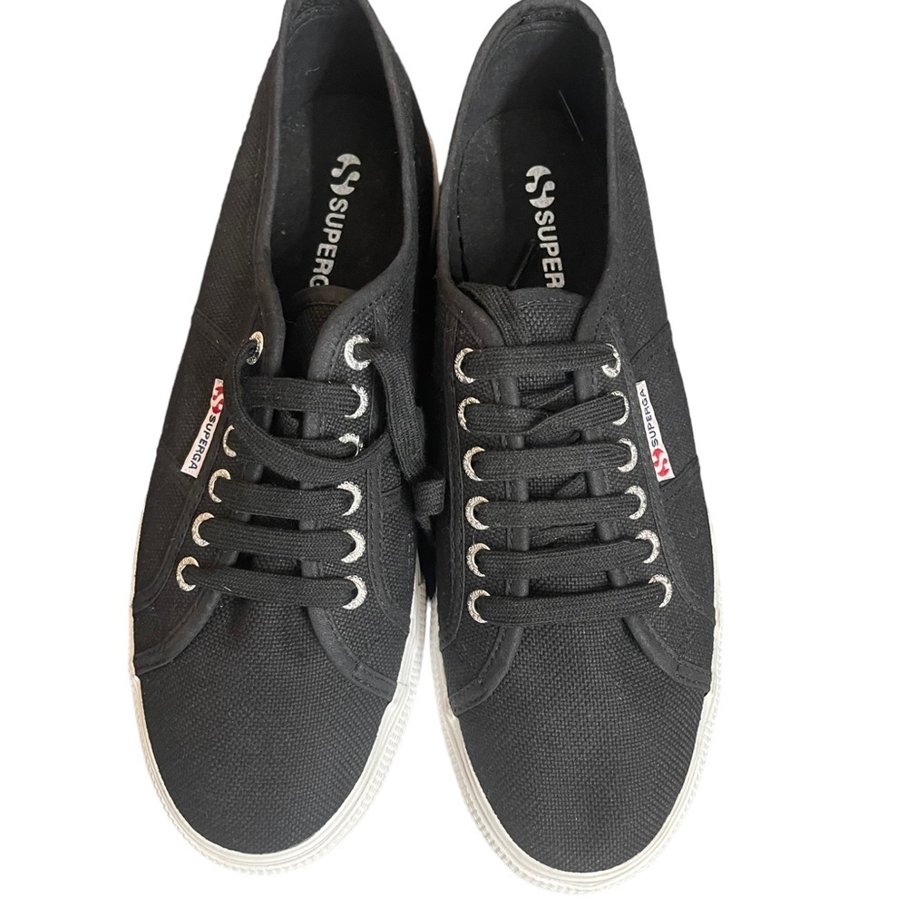 Superga 2790 Platform Sneakers - Black Size 41.5 Usa M 8.5, Usa W 10 — image 3 of 8